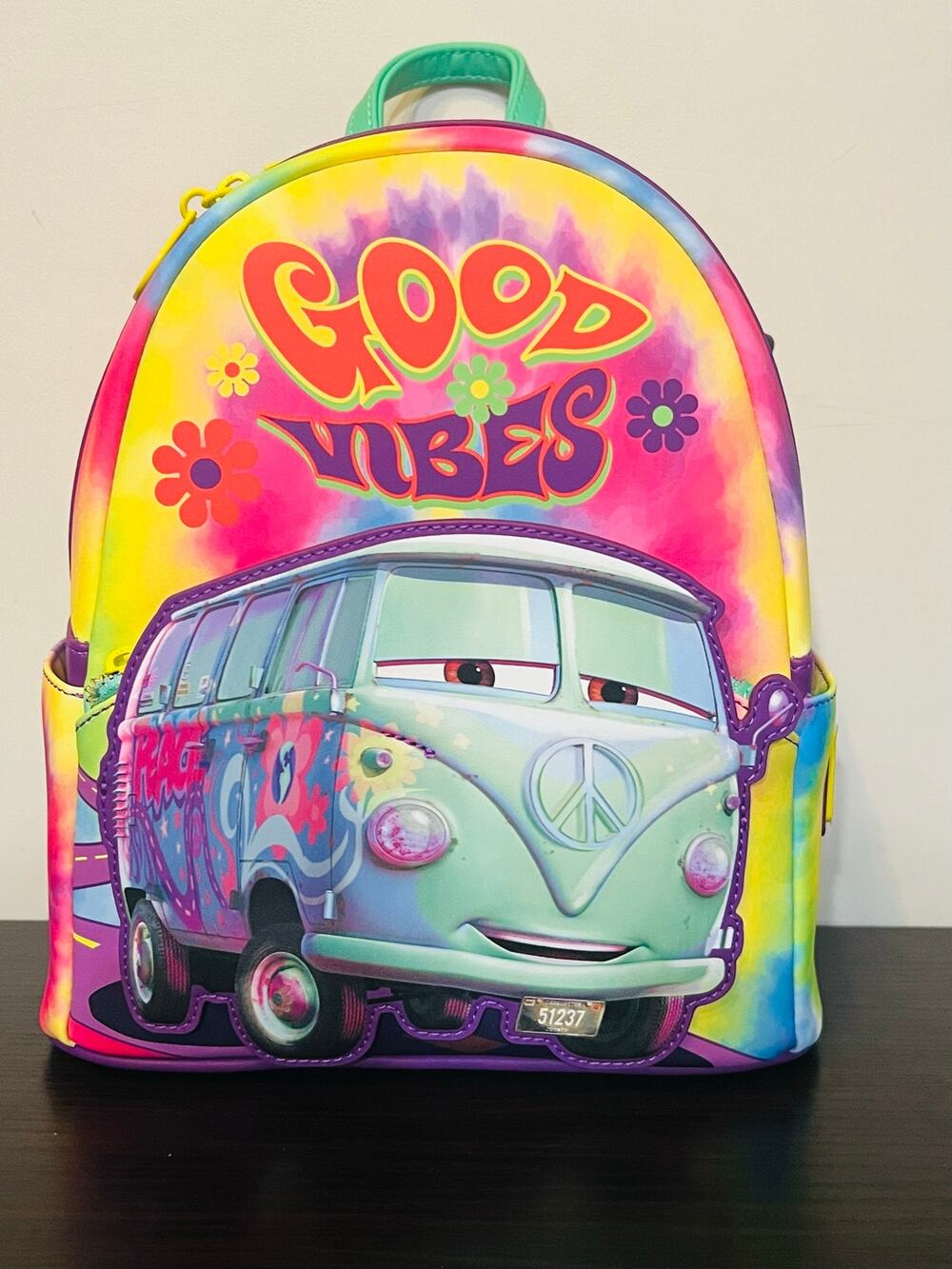 Loungefly Disney Pixar Cars Fillmore Tie-dye Mini Backpack